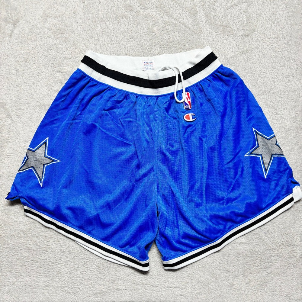 VTG Orlando Magic Champion Shorts Mens XL Blue NBA Basketball Star Graphic